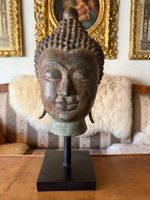 antiker thailändischer Bronze-Buddha-Kopf