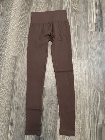 Leggings gerippt, Gr. XS braun