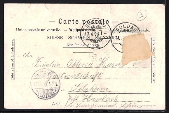 Cartoline postali: Litho Luzern, Teilansicht vom Gütsch, B – Usato da Berlin venduto da bartko-reher 1