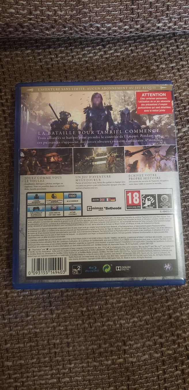 Jeux: Jeu Ps4 The Elden Scrolls – D'occasion à Le Séchey par Jill93 1