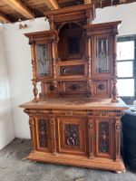 Buffet vitrine schrank holz antique wilhelminisch