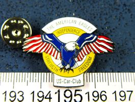 THE AMERICAN EAGLES US-CAR-CLUB PIN GEPRÄGT 35mm LIMITIERT