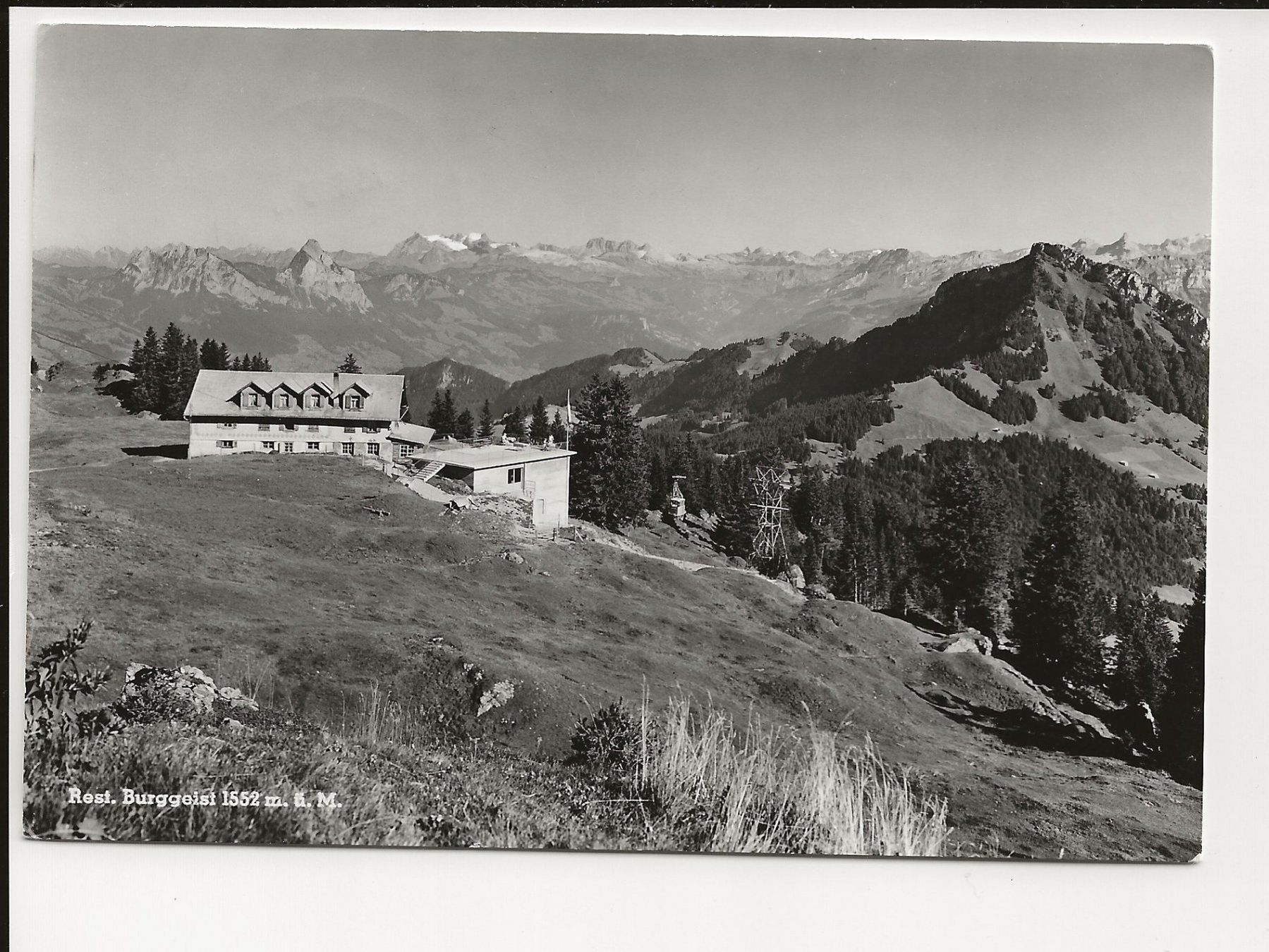 Cartoline postali: AK 1975 Restaurant Burggeist Rigi , Scheidegg – Usato da Greifensee venduto da 315WDO