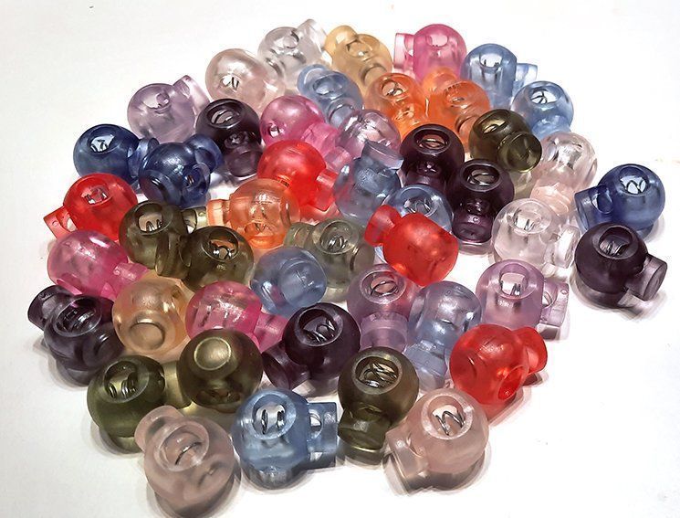 Ferramenta: Sortiment 50 Stk. Kordelstopper farbig halb transparent – Nuovo e nell'imballaggio originale da Pfäffikon SZ venduto da ANNAPURNA8091 1