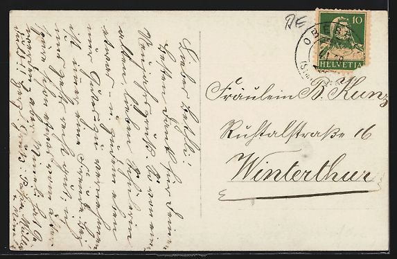 Cartoline postali: Oberwil im Simmental, Gesamtansicht aus  – Usato da Berlin venduto da bartko-reher 1