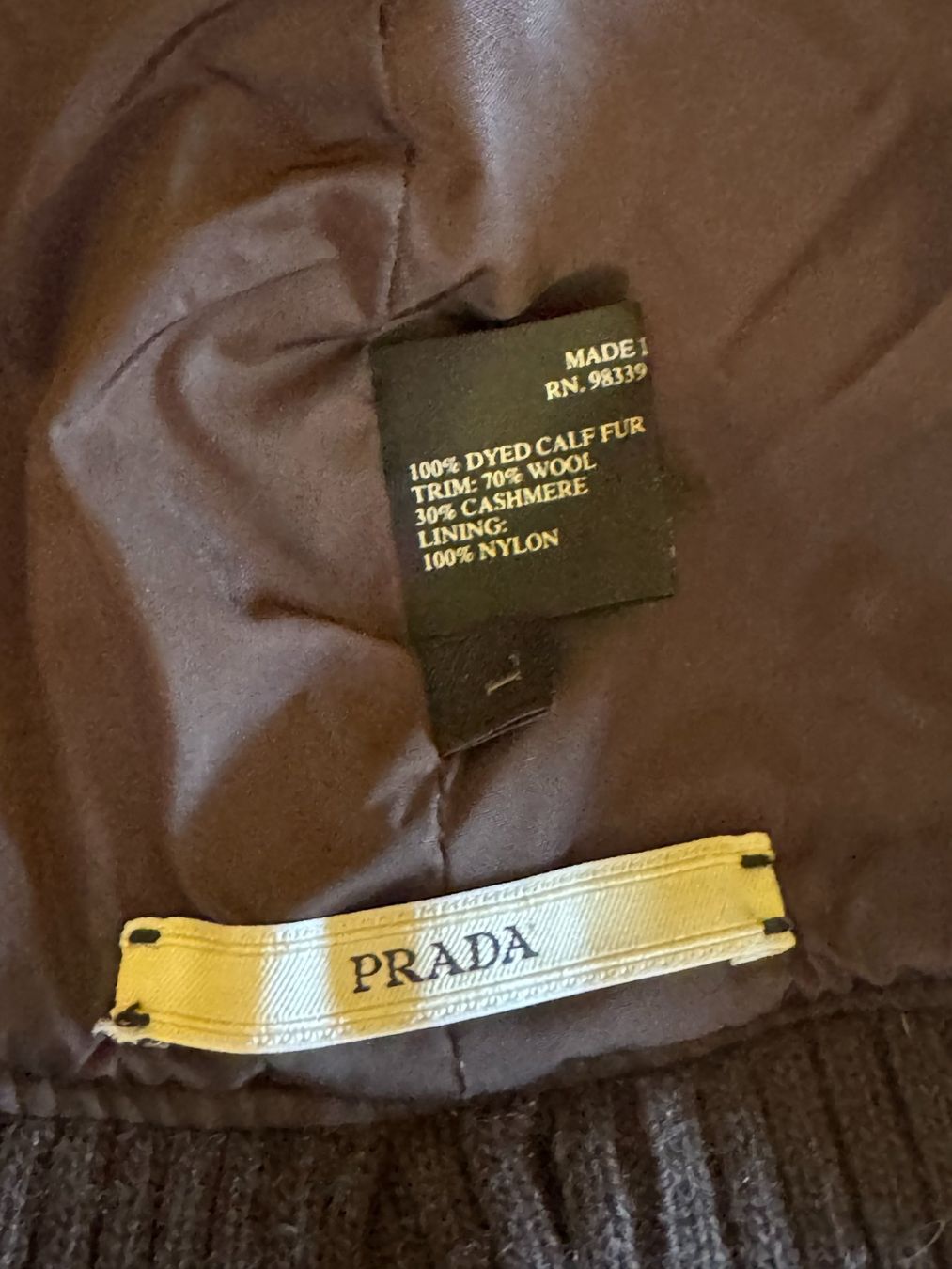 Prada Copricapi, berretti & cappellini: PRADA Leopard-Print Calf-Hair Hat – Usato da Grund b. Gstaad venduto da ReLuxe 1