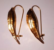 Ohrhänger Blatt goldfarben Ethno Afrika