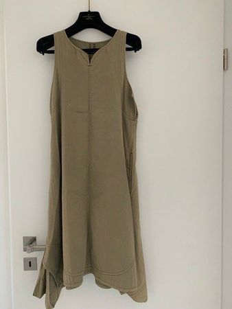 Robe en coton et rayon  kaki de Yohji Yamamoto (small)