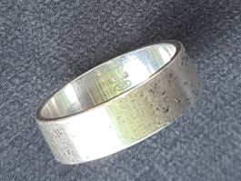 Vintage Silber Band Ring, Unisex 925, Gr. 18 M - 4 Gr.