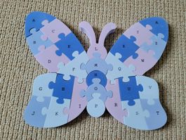 Lernspielzeug Schmetterling ABC und Zahlen Puzzle