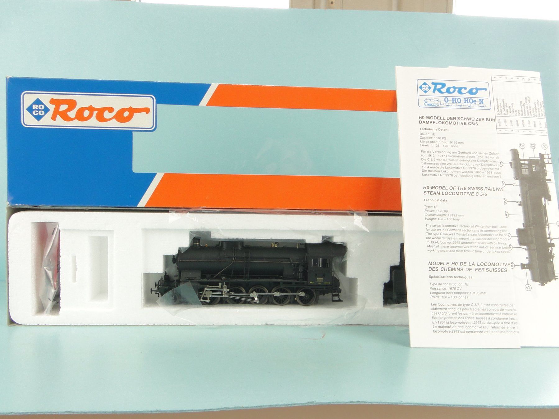 Roco Modellini di ferrovie: ROCO 43201 SBB C5/6 – Usato da Bülach venduto da cann11 2