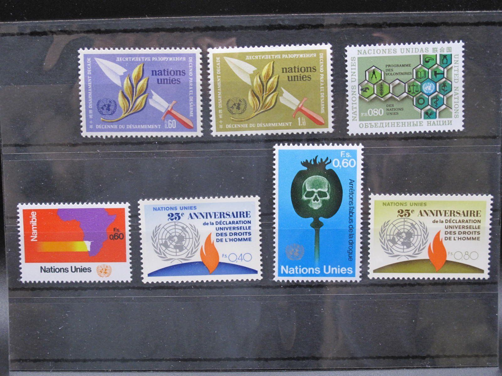 Tutti i francobolli: UN CH 1973 Vereinte Nationen ** – Usato da Wil SG venduto da fva01