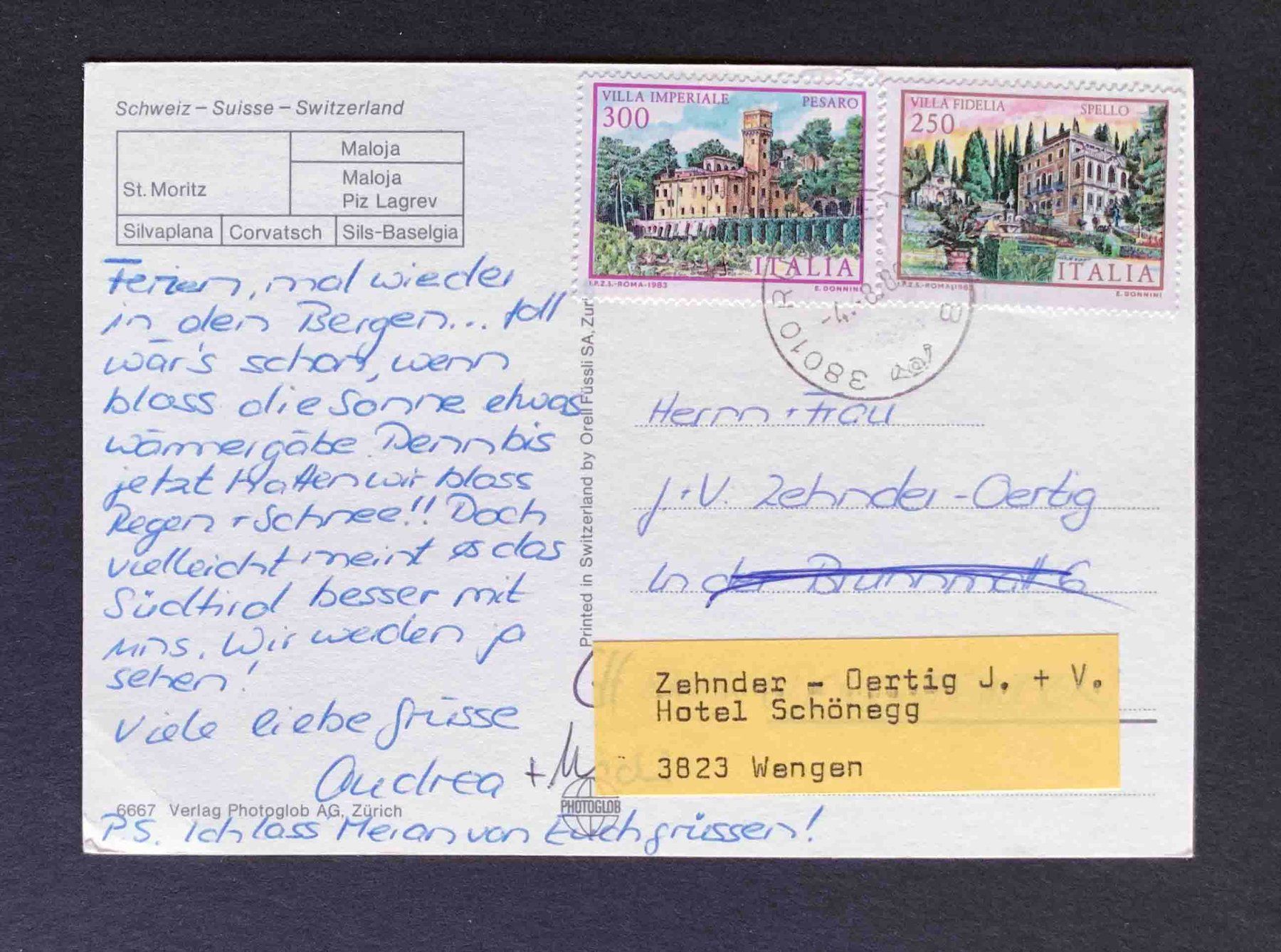 Cartoline postali: AK St Moritz Malojapass – Usato da Goldau venduto da artelier1 1
