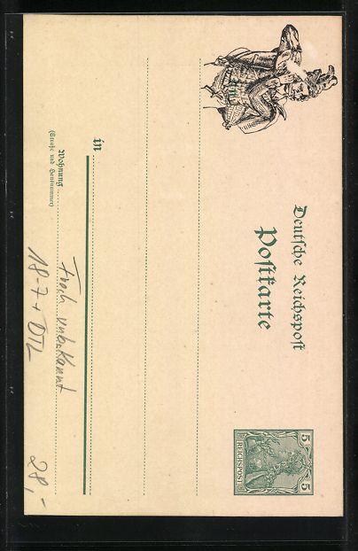 Cancelleria postale: Ganzsache Frech unbekannt: Hameln a. d.  – Usato da Berlin venduto da bartko-reher 1