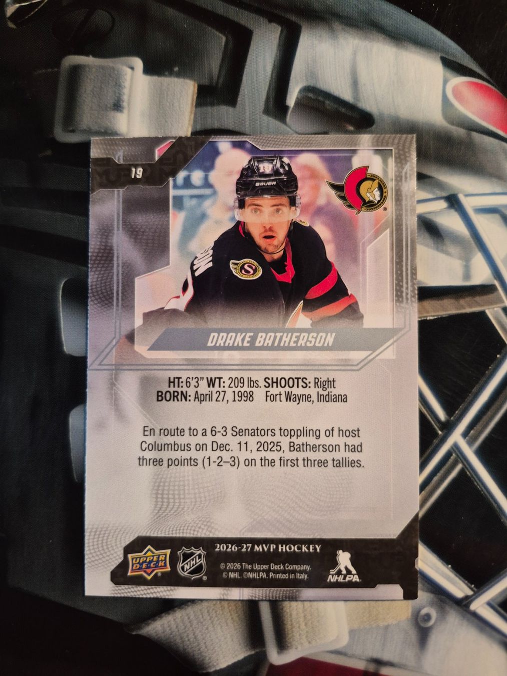 NHL Carte collezionabili: NHL Drake Batherson Ottawa Senators – Usato da Treiten venduto da Sauber73 1