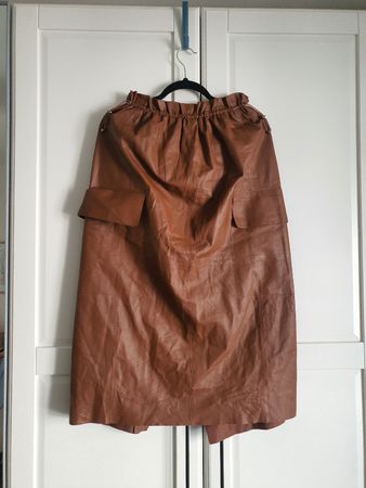 Lisa Myskin Leather Skirt Size L 