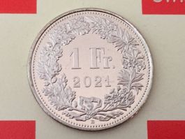 1 Franken 2021 unz, nagelneu ab Rolle