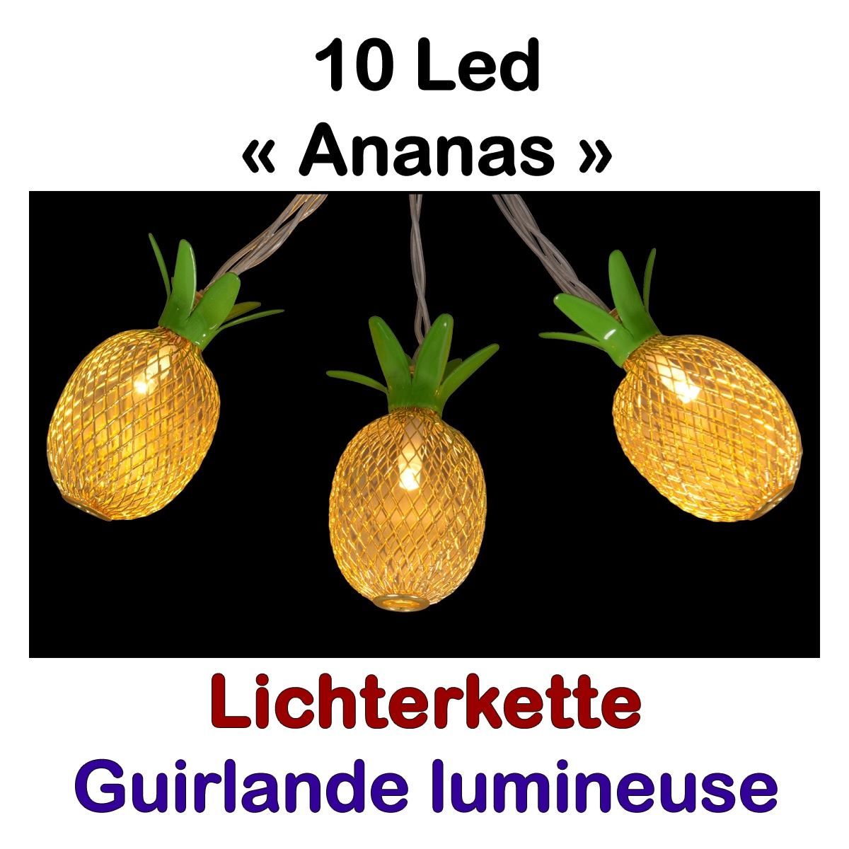 Ghirlande e barre luminose: Lichterkette 10 Led Ananas – Nuovo e nell'imballaggio originale da Wettingen venduto da Swala