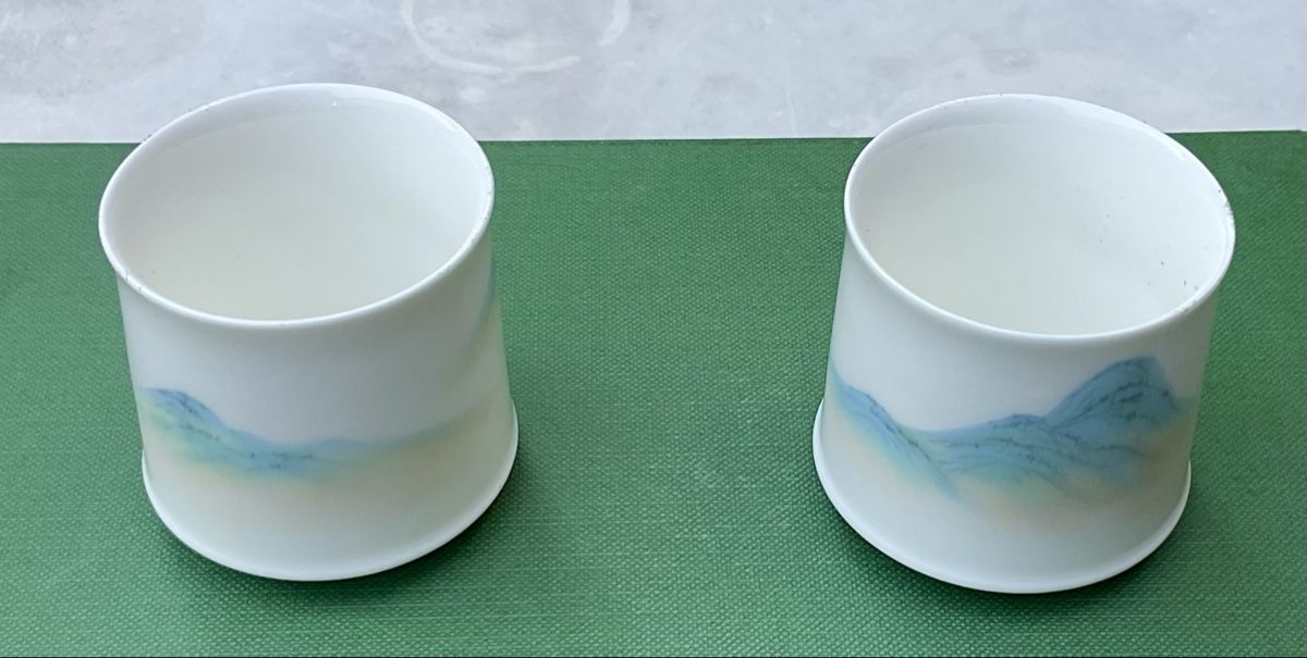 Set di piatti: Sake Set, Keramik mit Bergmotiv – Usato da Endingen venduto da nathan05 4