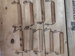 9 Stueck Holzgriffe fuer Pakete Vintage 