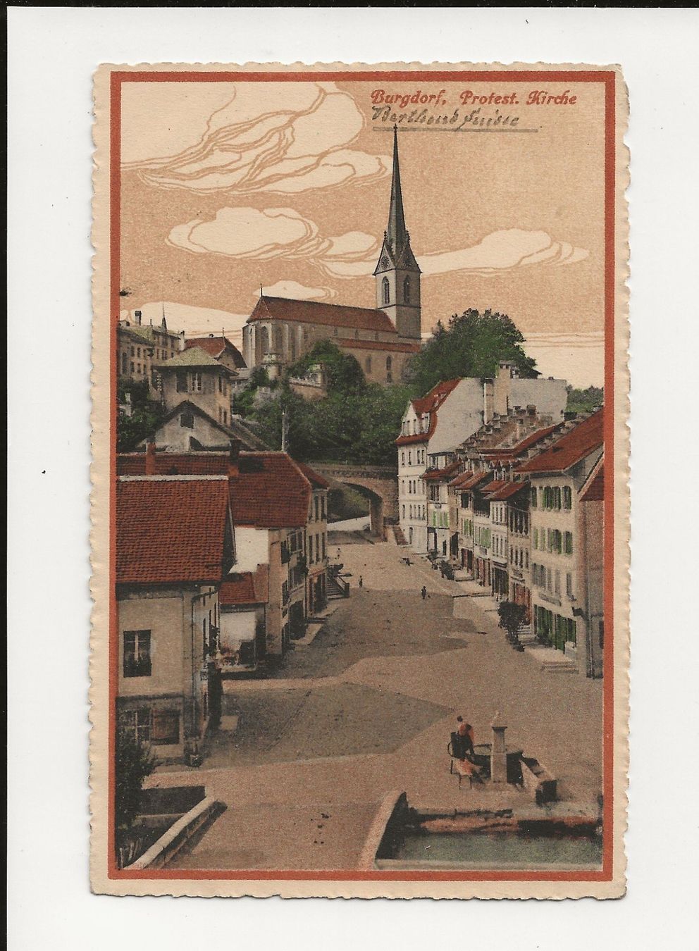 Cartoline postali: AK 1916 Burgdorf Protest. Kirche – Usato da Greifensee venduto da 315WDO