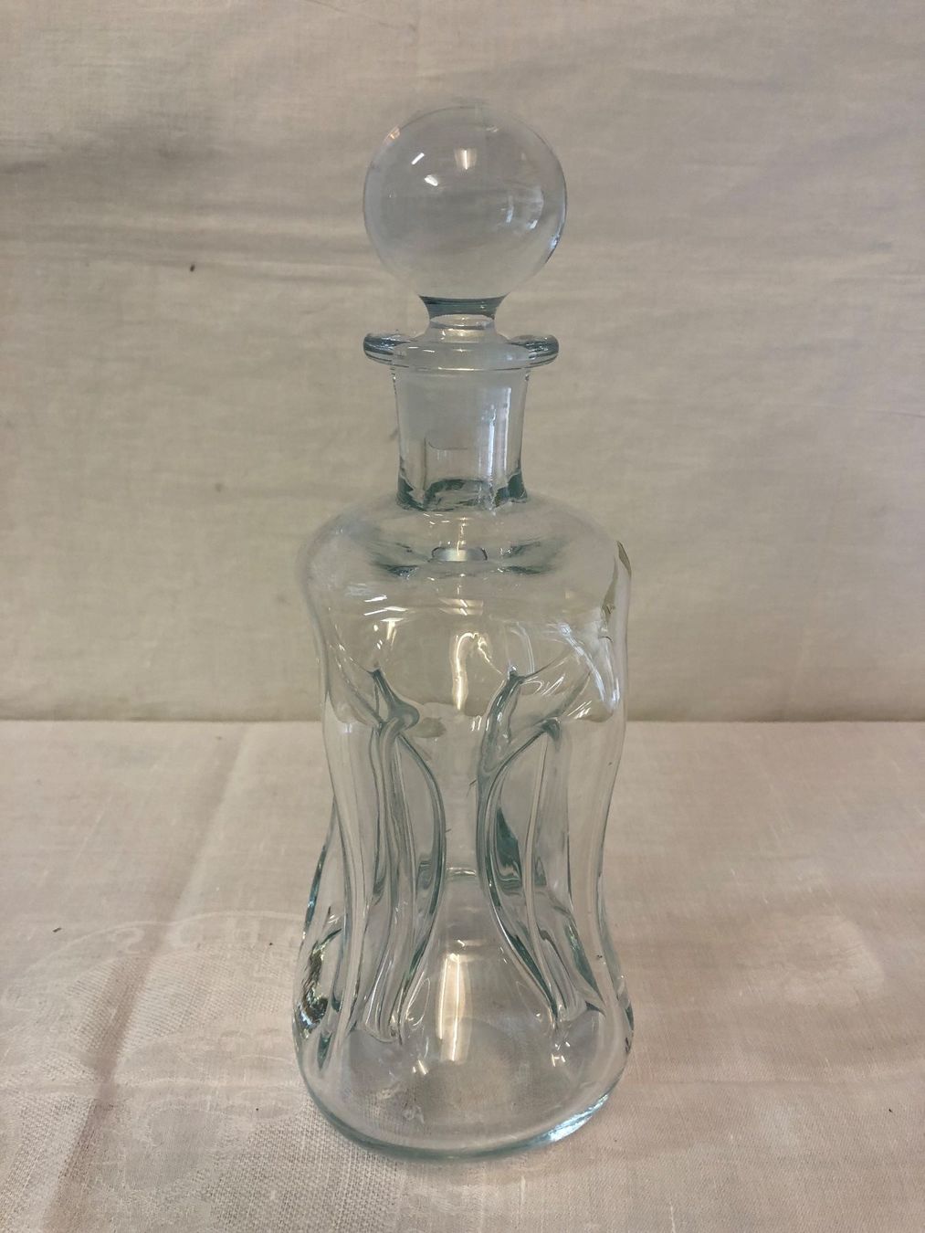 Holmegaard Karaffen: Holmegaard - Glas-Karaffe, klar, Mundgeblasen – Gebraucht aus Brunnen von Allerwaren 1