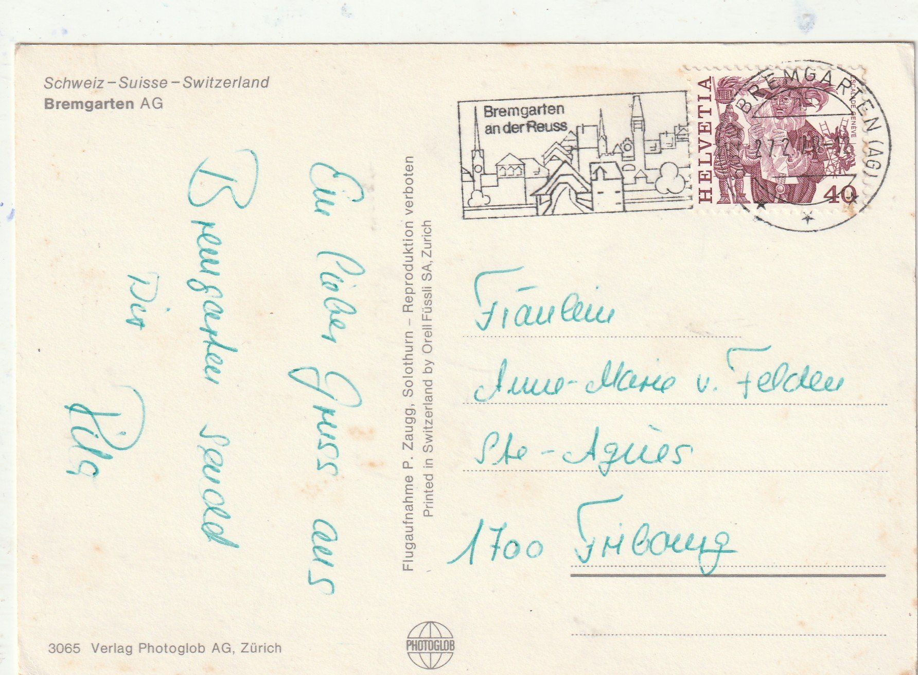 Cartoline postali: Bremgarten AG – Usato da Lumbrein venduto da made02 1