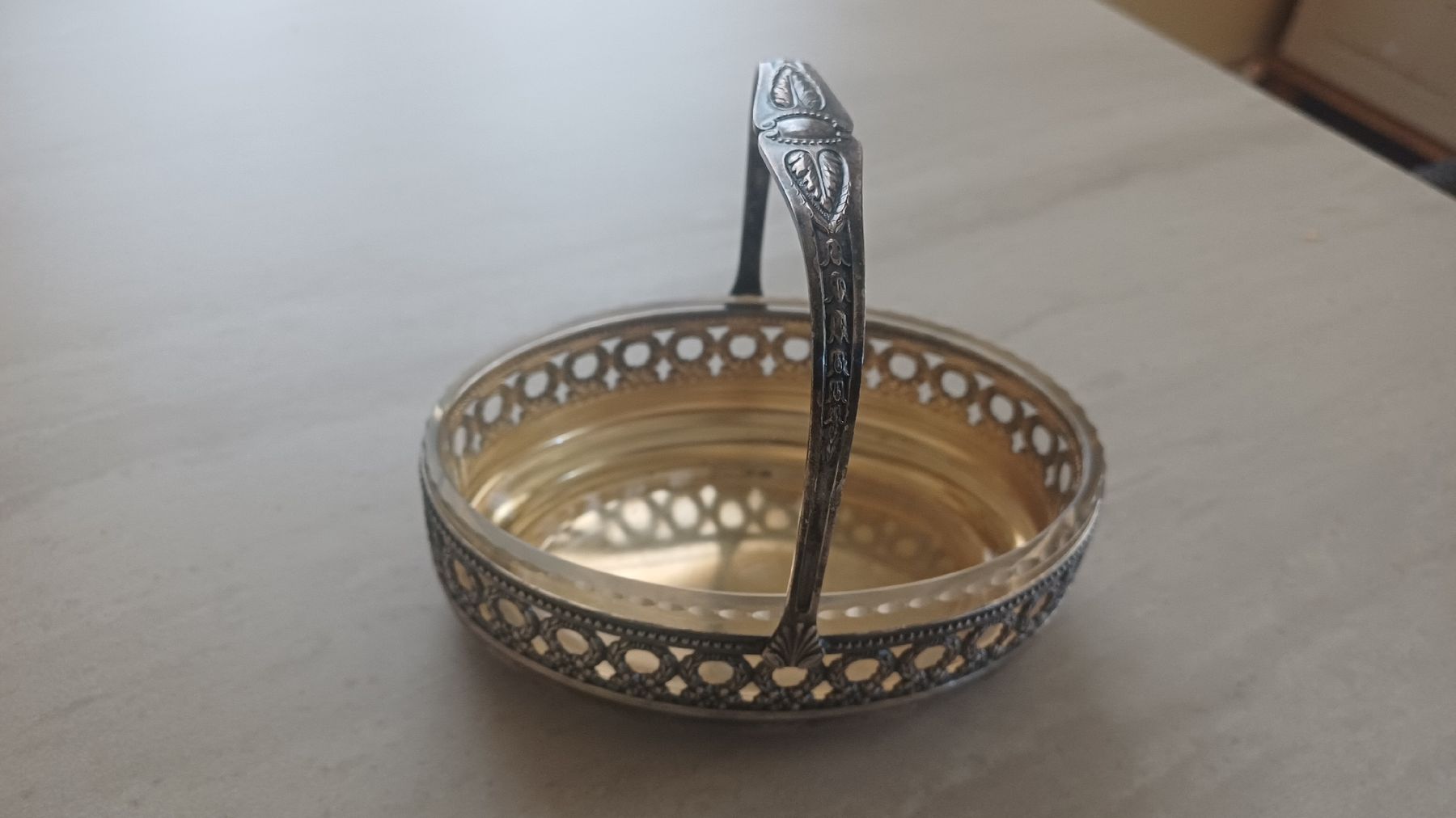 Coupes: Silber Schale mit Glaseinsatz  – D'occasion à Flawil par Naphtali 1