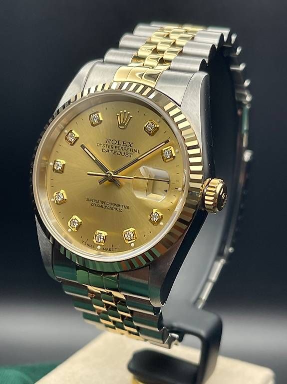 Rolex Uhren: Rolex Datejust 36 Ref. 16233 Jubilee Champagne Diamond Dial – Gebraucht aus Lugano von luganotopwatches 4