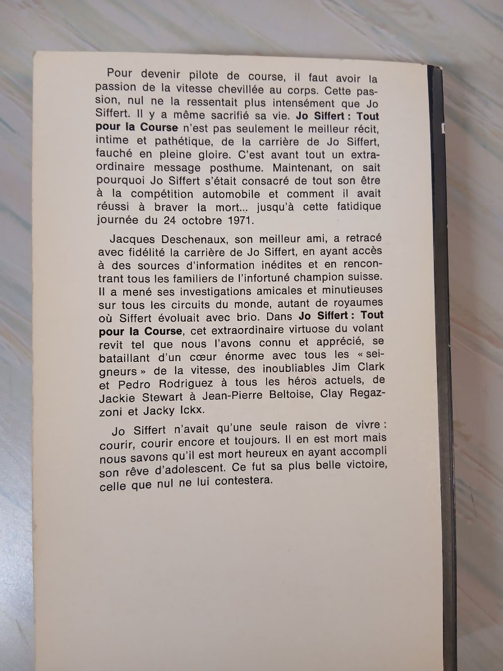 Bücher: Jo Siffert: Tout Pour La Course, Livre – Gebraucht aus Belfaux von frifri500 2