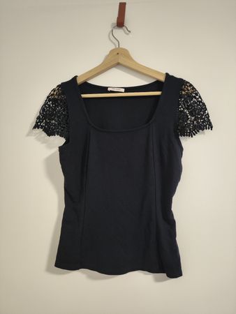 Neu Blusenshirt dunkelblau 36