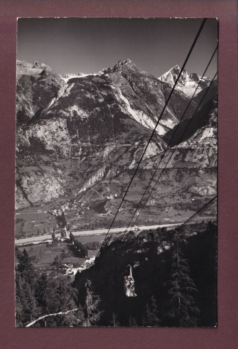 Cartoline postali: Luftseilbahn - RARON-UNTERBÄCH – Usato da Pully venduto da nicecards