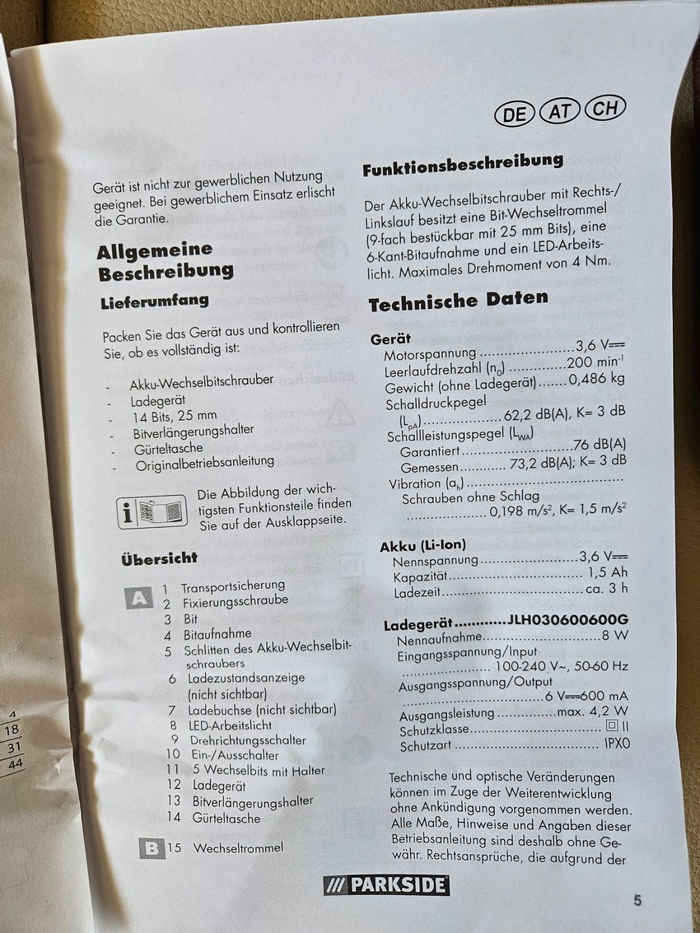 Parkside Tutti gli attrezzi: Akku Wechselbitschrauber Parkside Rapidfire nüvi 53 LMT CE – Nuovo (secondo la descrizione) da Kloten venduto da Euroasia 5