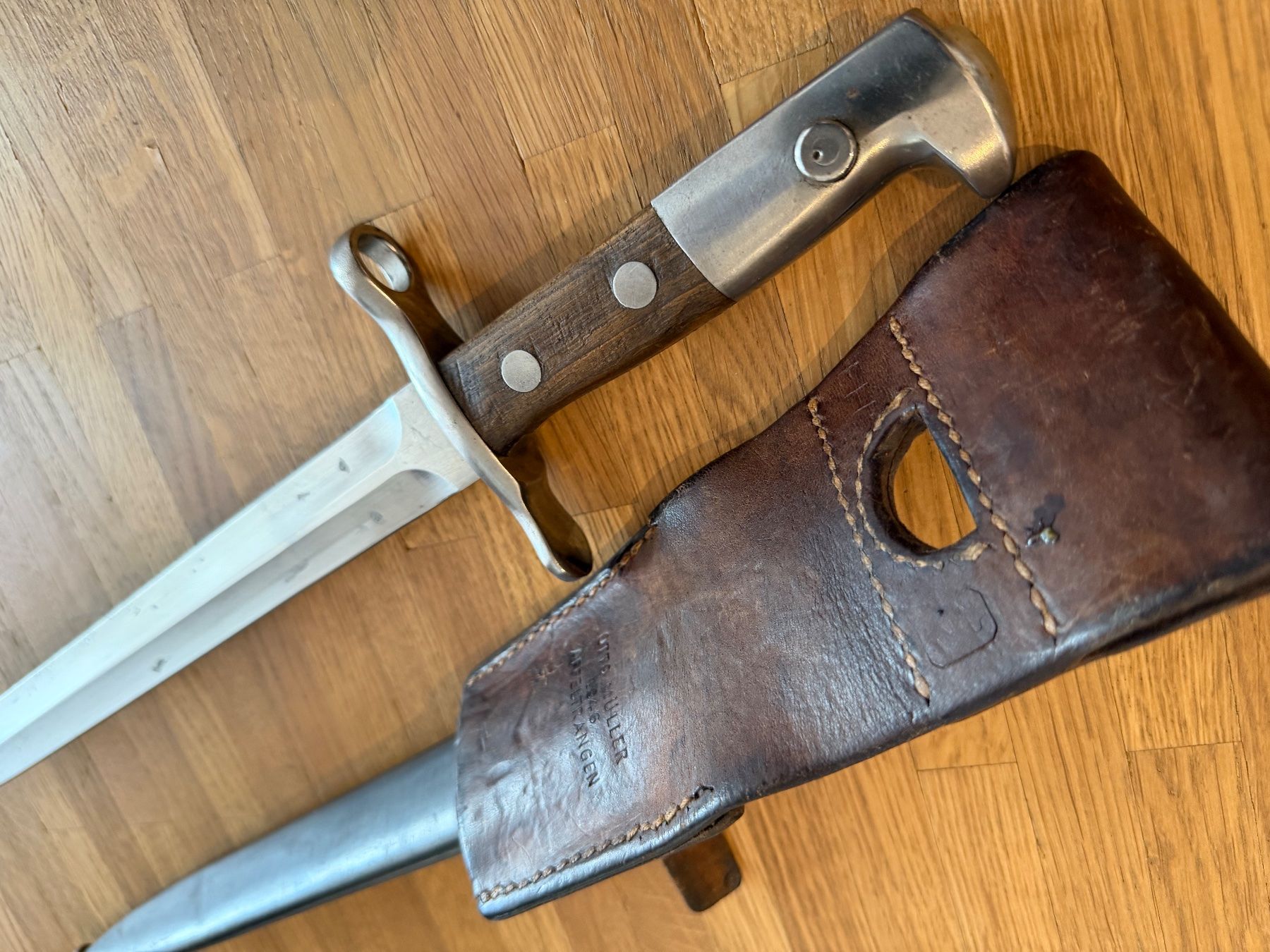 Schweizer Armee Armi bianche: Dolchbajonet 1918 Elsner Schwyz – Usato da Mels venduto da Grethi 4