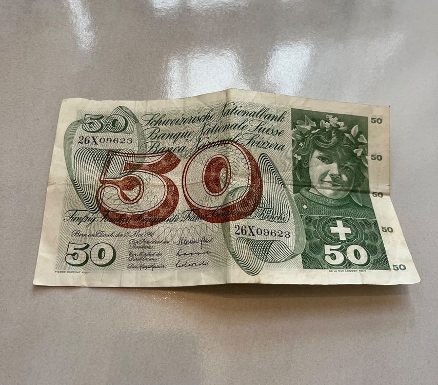 50Fr 1968 Note (Gebraucht) in chur für CHF 10 – mit Lieferung auf ...