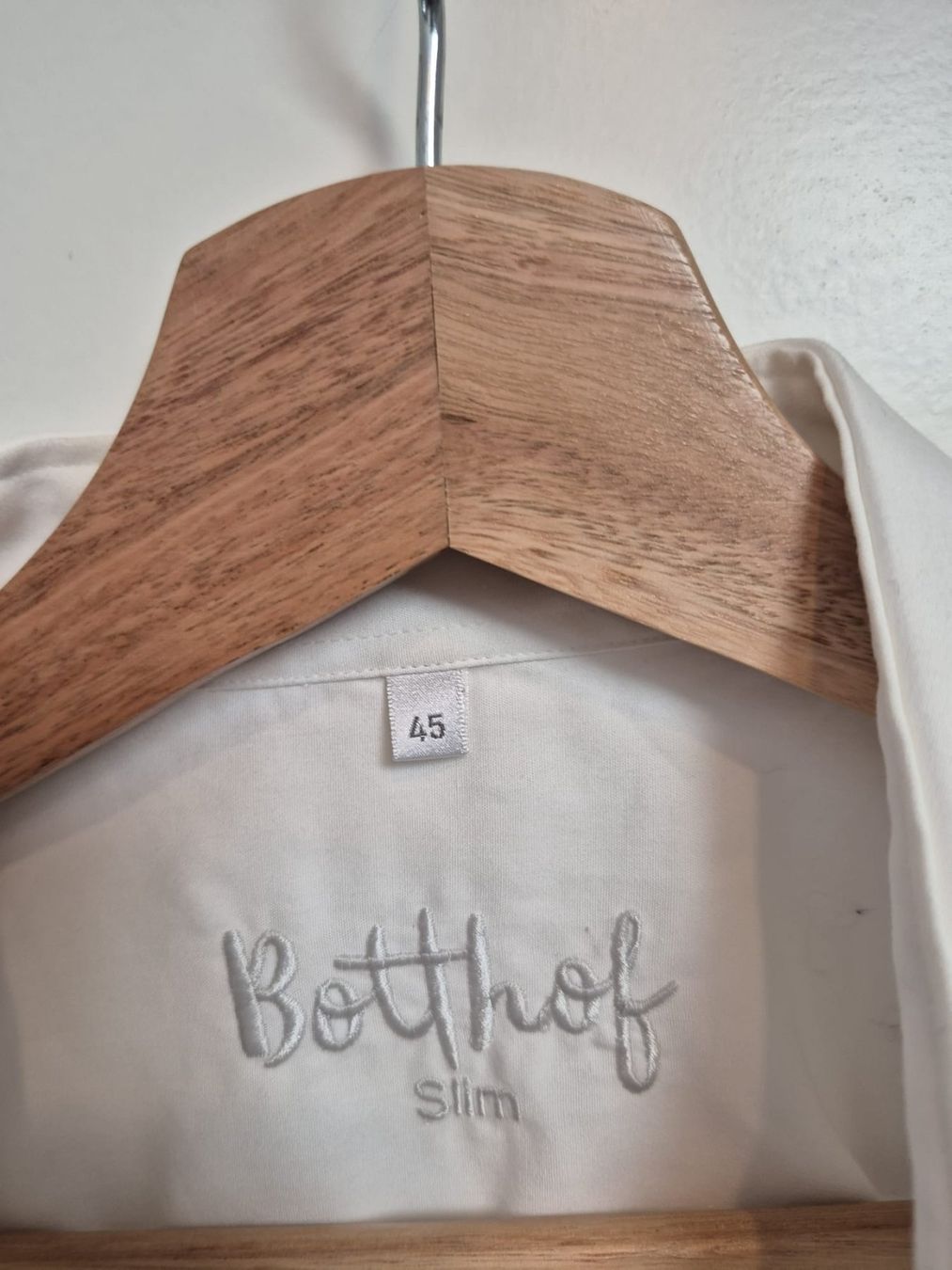 Camicie: Botthofhemd weiss langarm Grösse 45 slim 100% Baumwolle – Usato da Allschwil venduto da and_gj8z 1