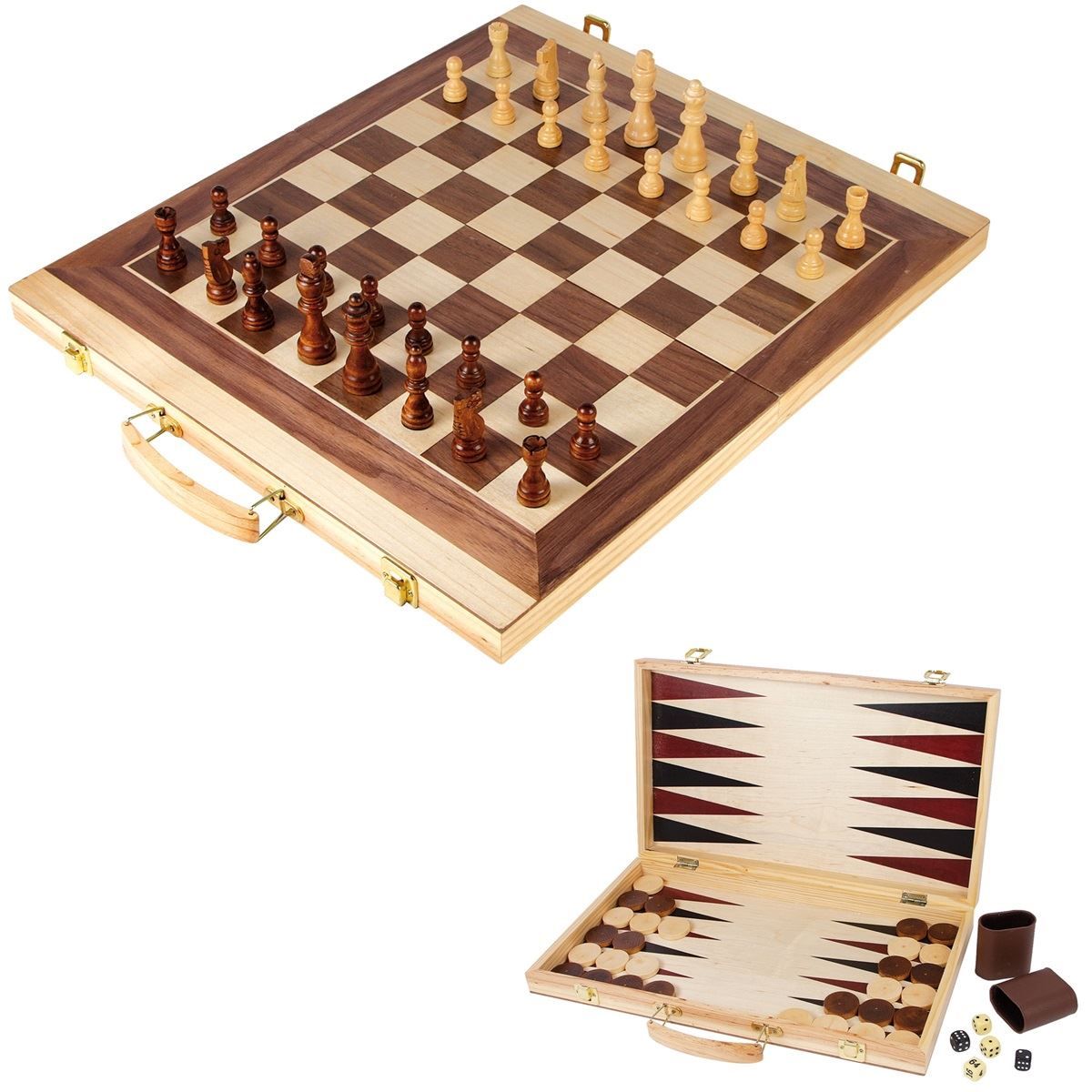 Giochi: Schach und Backgammon Spiel Koffer – Nuovo e nell'imballaggio originale da Wettingen venduto da Swala