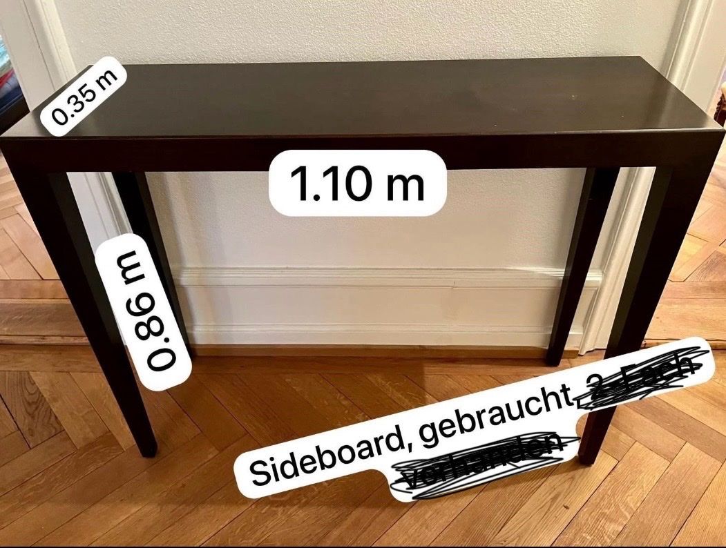Asus Console: Konsolentisch massiv dunkelbraun  – Usato da Zürich venduto da dbdbdb 1