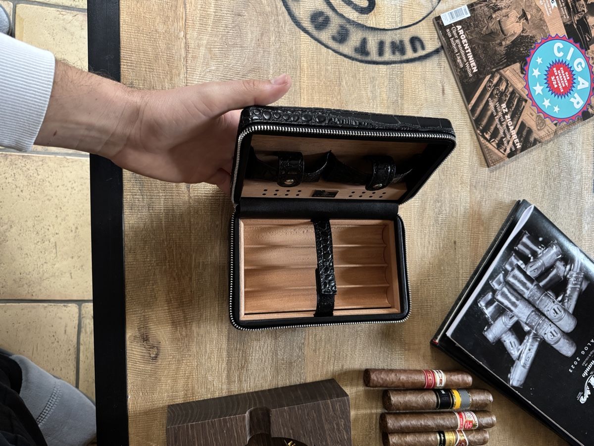 Humidor per sigari: Kroko Leder reishumidor Etui – Nuovo (secondo la descrizione) da Seuzach venduto da Wolf936 4