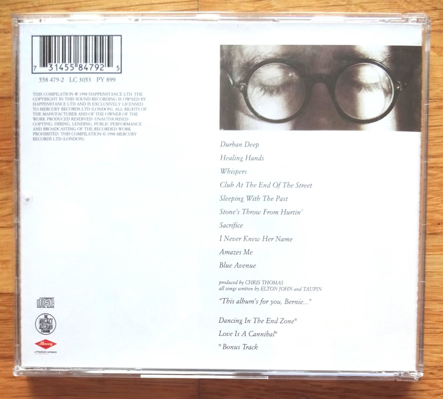 CD: Elton John, Sleeping with the past. – Usato da St.Gallen venduto da Paddington11 1