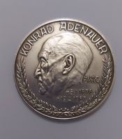 Médaille commémorative Konrad Adenauer argent 1000 pur