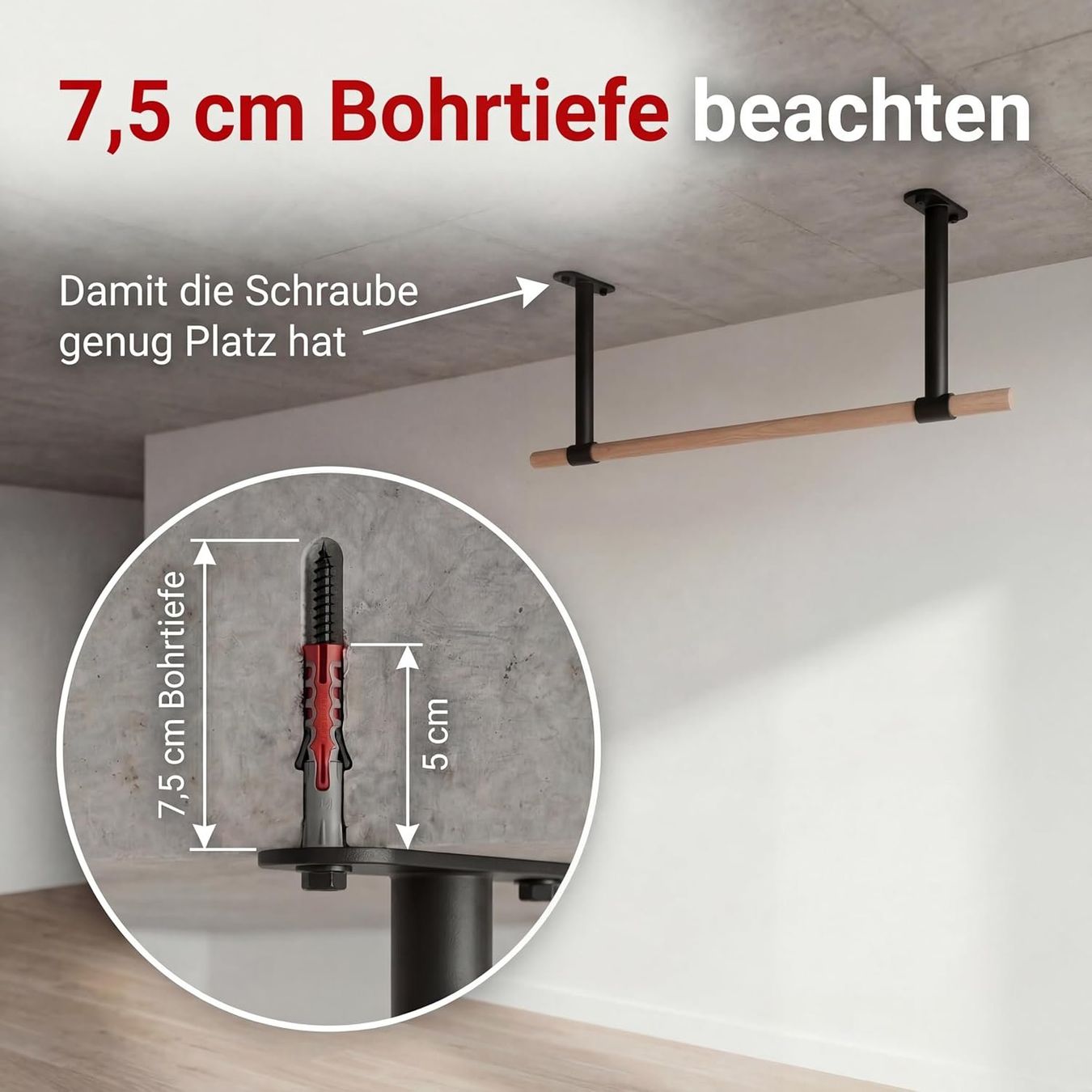 Vélos d'appartement: Klimmzugstange Decke Holz Pull Up Bar – Neuf avec emballage d'origine à Suhr par SchnapperCH 4