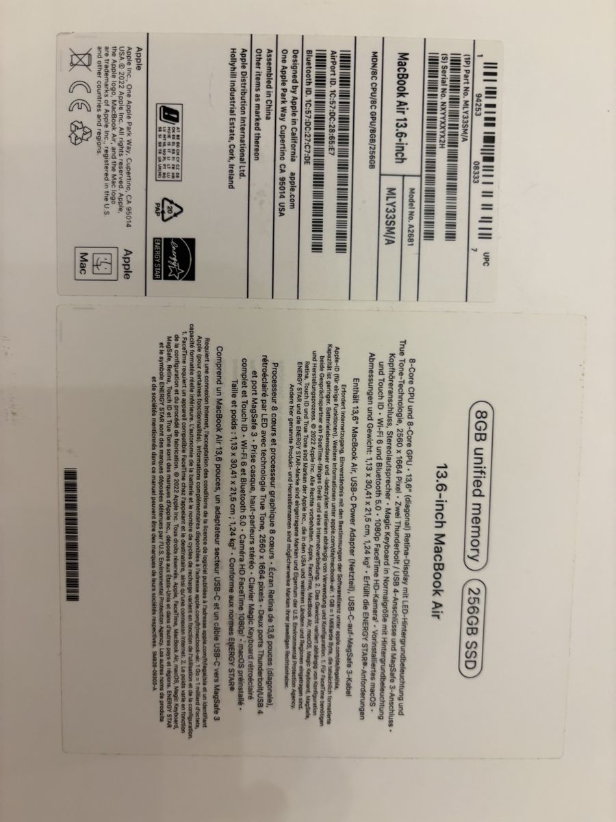 Apple Notebook: MacBook Air 2022 – Usato da Dübendorf venduto da ann_f7mq 8