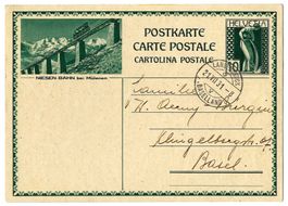 1931 Bildpostkarte Nr. 122-022a Bild NIESEN-BAHN, gest.