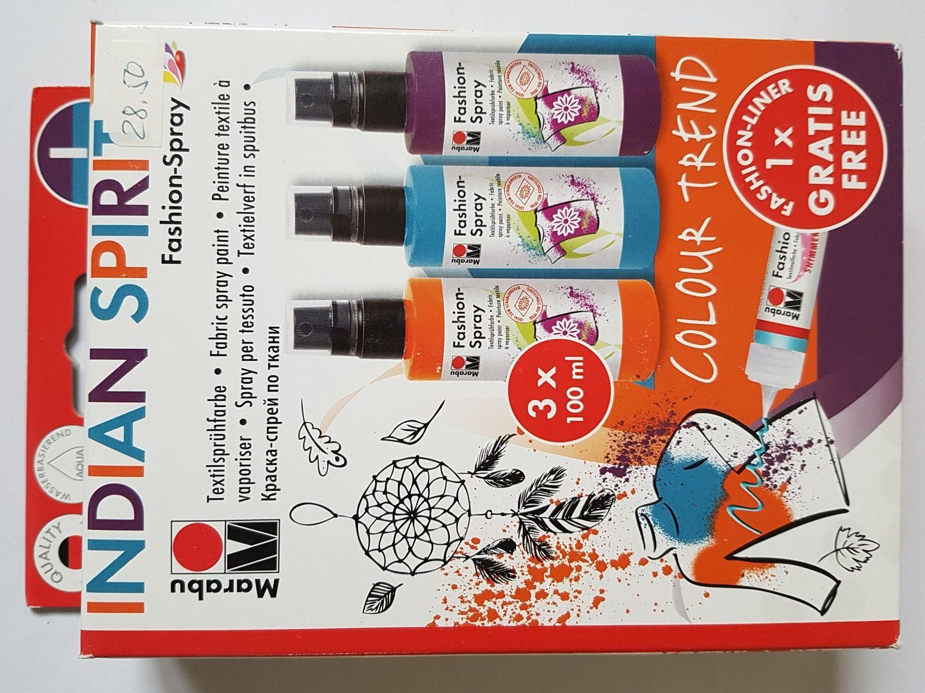 Colori: Textil-Sprühfarbe "Indian Spirit" oder "Sparkling Night" – Nuovo e nell'imballaggio originale da Dürrenäsch venduto da Bastelnde 1