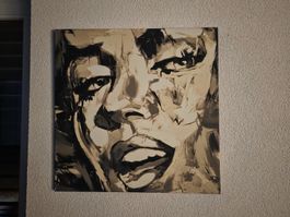 Bild Porträt Frau Acryl auf Leinwand 