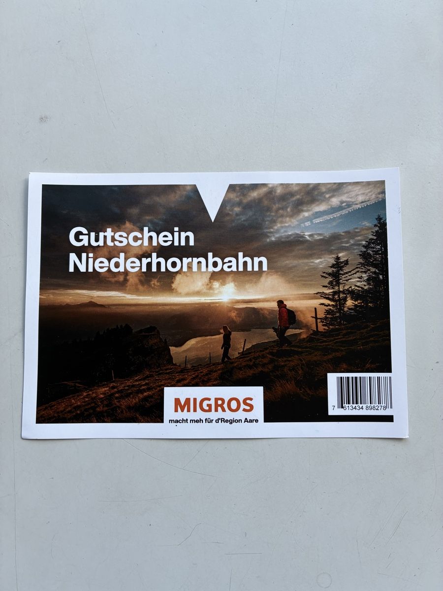Gutscheine: Niederhornbahn – Neu und originalverpackt aus Bergdietikon von huegliu