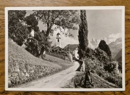 Soglio, Dorfeingang 1947, n. Eriswil z. Frl. Linda Schori