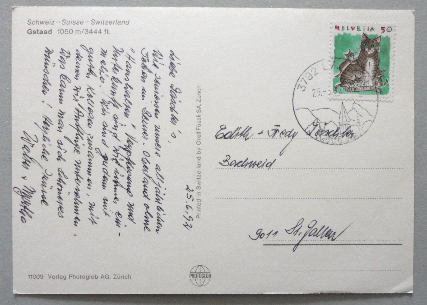 Cartoline postali: Gstaad 1050 m – Difettoso da Fétigny venduto da Billy2miny 1