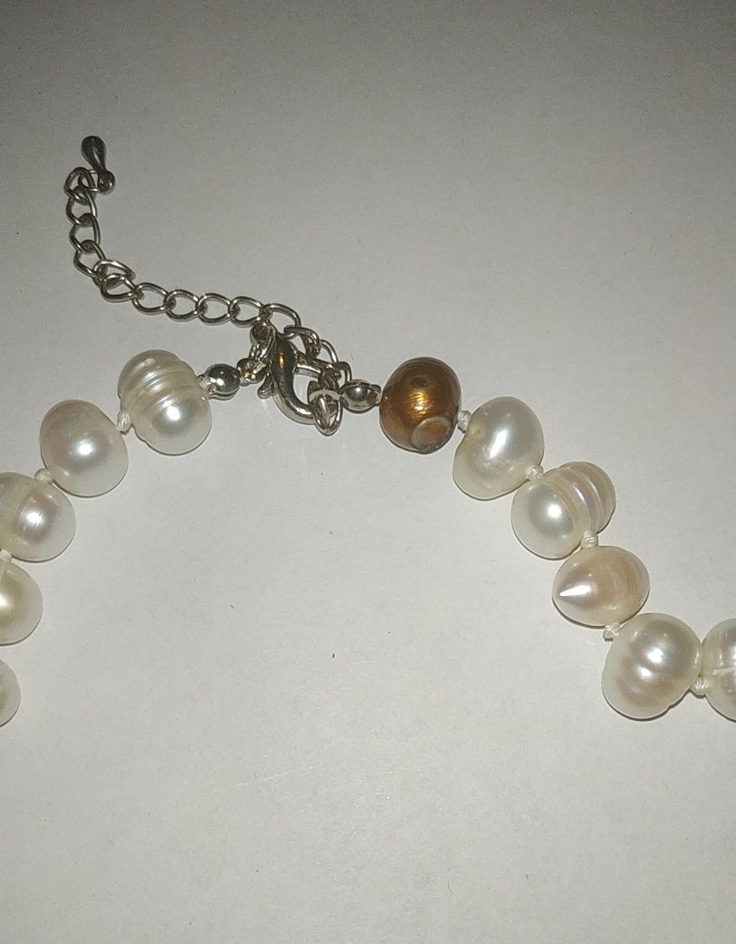 Ketten: Weiss, braune Süsswasserperlen Kette 50cm – Neu und originalverpackt aus Münchenbuchsee von Daniel0133 1